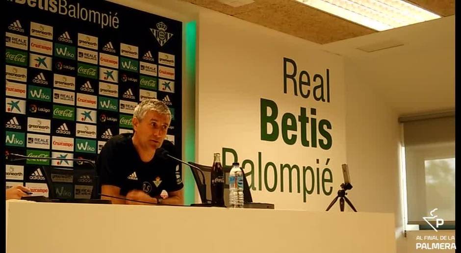 Setién y el videoclip de Joaquín: "Trato de decirle que todavía es futbolista"