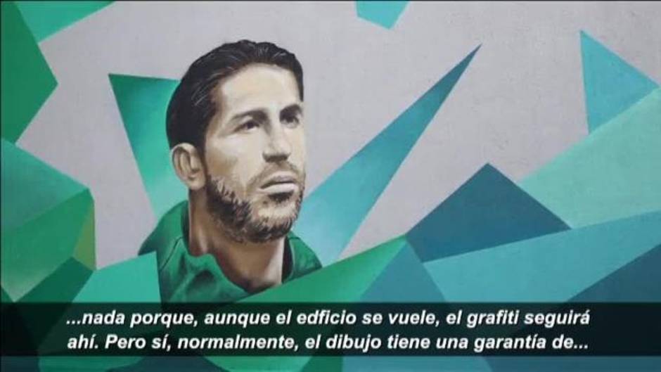 Así es el grafiti que recibirá a Sergio Ramos en Kaliningrado