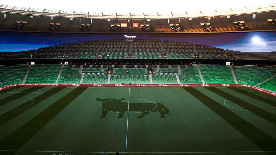 Homenaje de Krasnodar a la selección: el toro de Osborne, en el césped del estadio