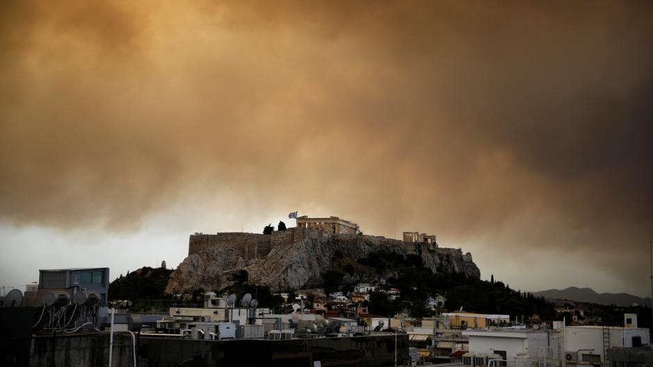 Impactante imagen del Acrópolis de Atenas