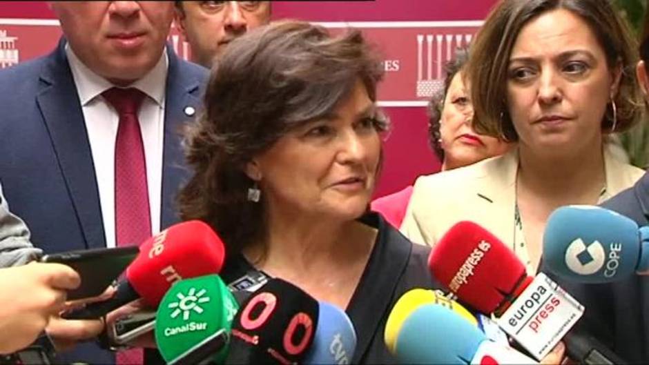 Carmen Calvo justifica el viaje en avión oficial de Sánchez al FIB: "Estuvo de agenda oficial todo el día"