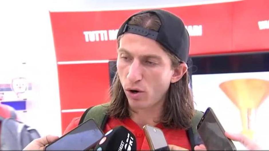 Filipe Luis sobre el fichaje de Courtois:"Es mi amigo y una gran persona, le deseo lo mejor"
