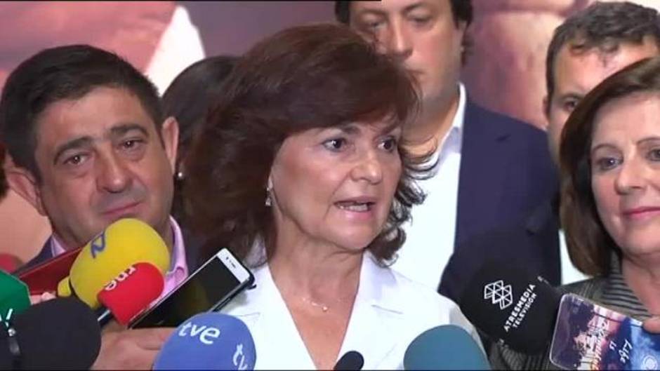 Carmen Calvo: "Con frases no se ataca al Estado"