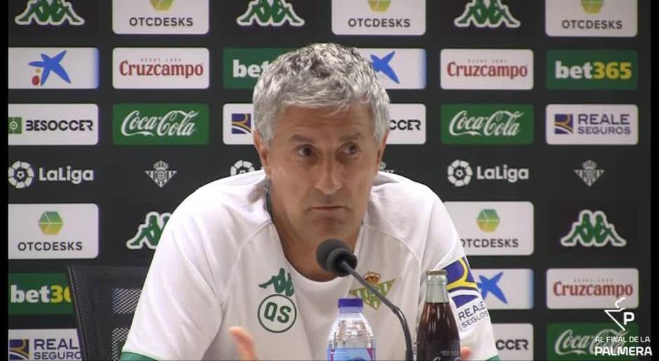 Setién: “Si el árbitro revisa la jugada de Canales y piensa que no es penalti, no me habría quejado”