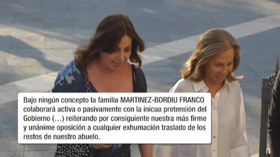 La familia Franco dice que no colaborará en la exhumación de Franco