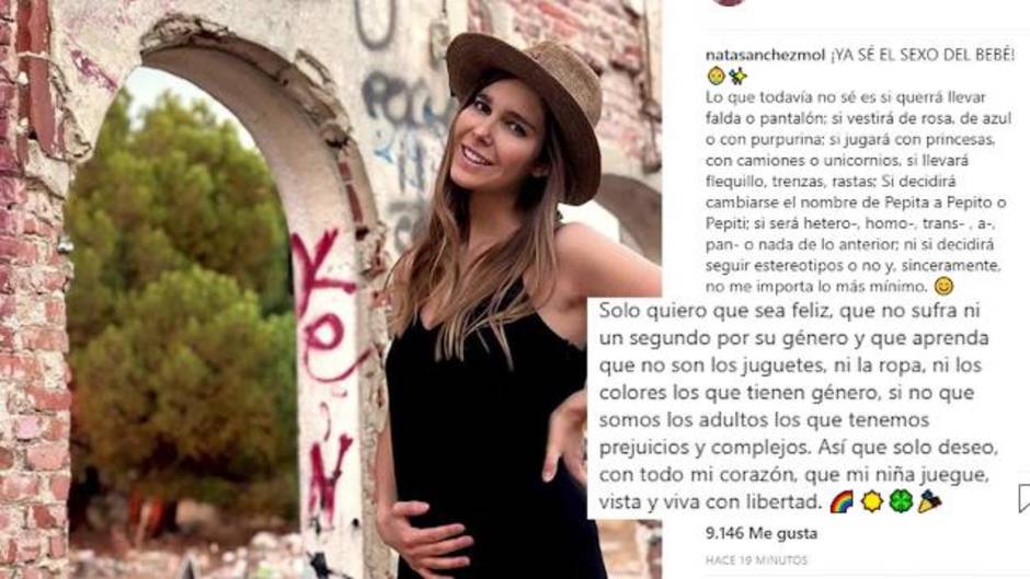 Natalia Sánchez desvela el sexo de su bebé