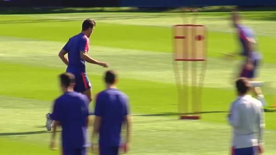 El Atlético sigue preparando el partido de Liga ante el Eibar ya con el concurso de Gelson y Rodrigo