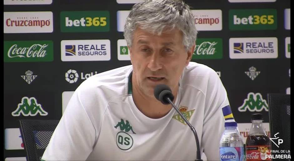 Setién valora la plantilla del Betis