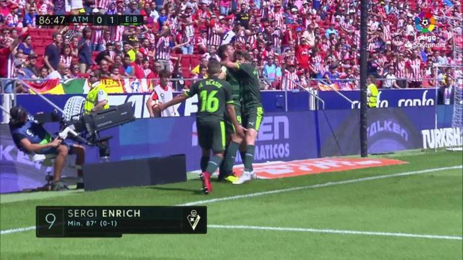 Gol de Enrich (0-1) en el Atlético de Madrid 1 - 1 Eibar