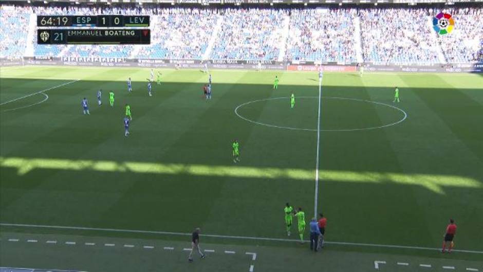 Debut de Borja Mayoral en el Espanyol 1-0 Levante