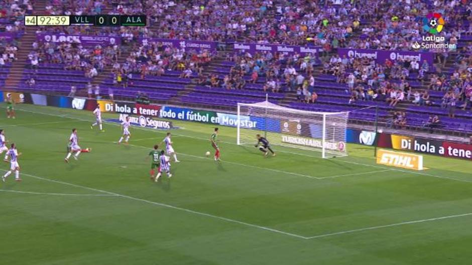 Jornada 4. Gol de Ibai Gómez para el Alavés ante el Real Valladolid (m.93). 0-1