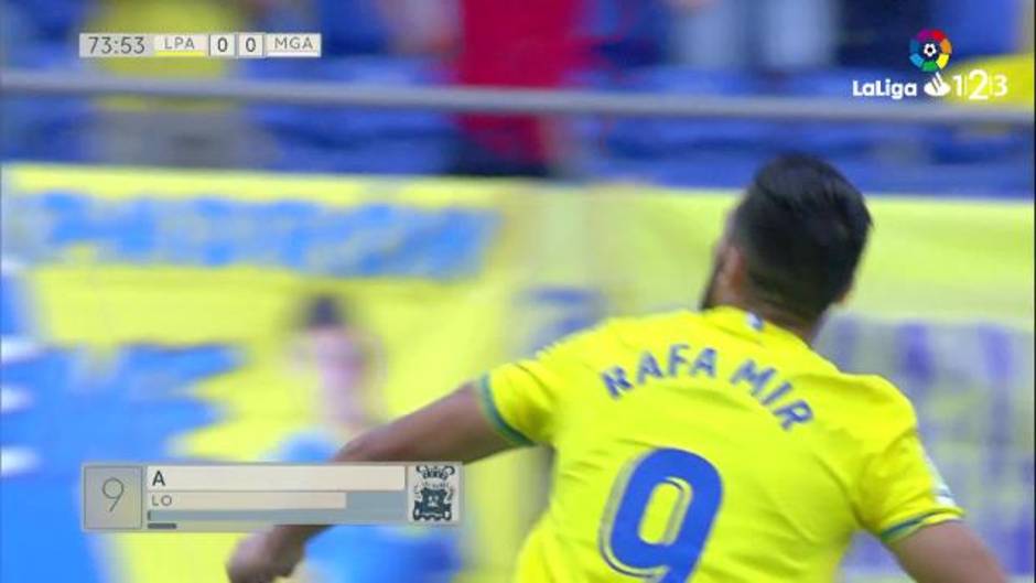 Gol de Rafa Mir en el UD Las Palmas 1-0 Málaga CF