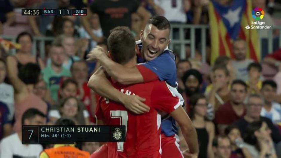 Gol de Stuani (1-1) en el Barcelona 2-2 Girona