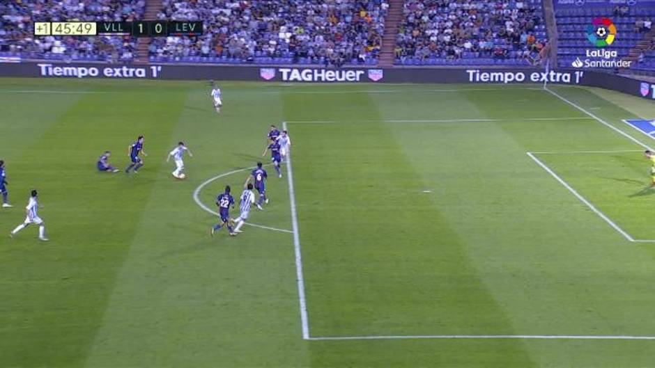 LaLiga Santander (j.6). Real Valladolid, 2 - Levante, 1. Gol anulado a Cop por fuera de juego