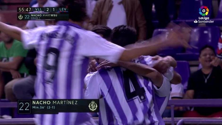 LaLiga Santander (j.6). Real Valladolid, 2 - Levante, 1. Ronaldo en el palco, tras el gol de Nacho