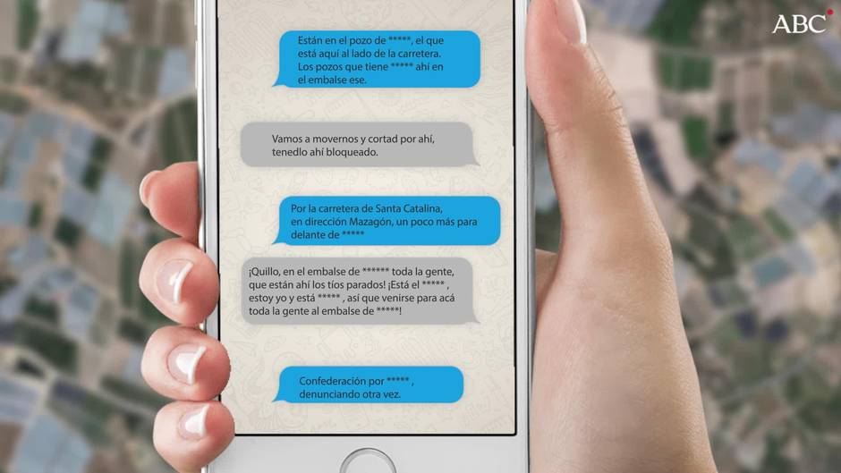 Conversación entre agricultores de Lucena del Puerto en Huelva