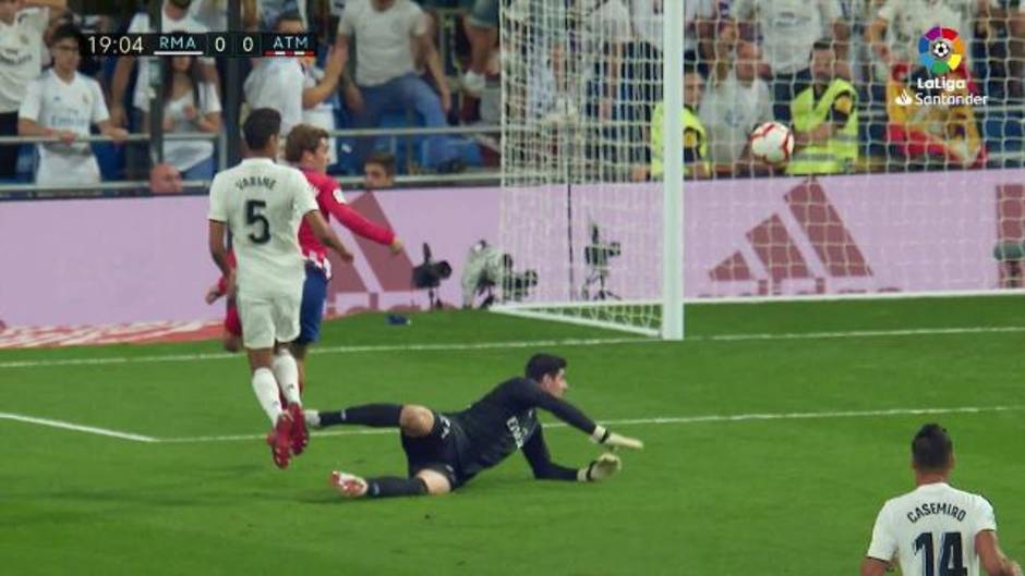 Las paradas de Courtois que evitaron los goles del Atlético de Madrid