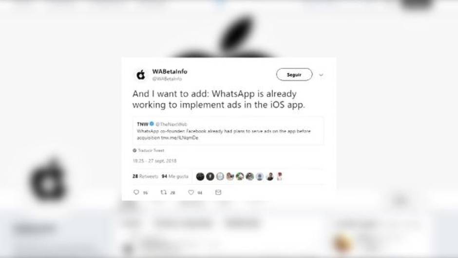 Whastapp introducirá anuncios a partir de 2019