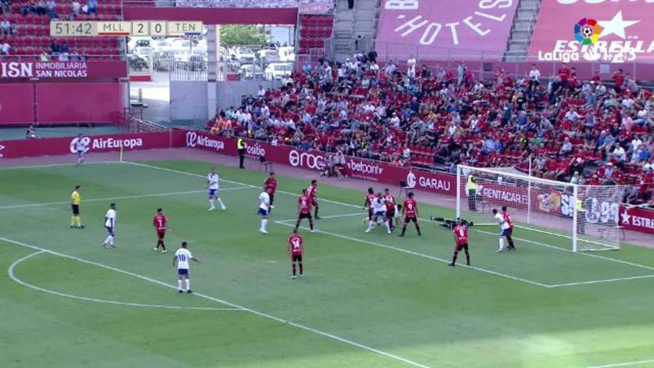 Gol de Salva Ruiz (2-1) en el Mallorca 4-1 Tenerife