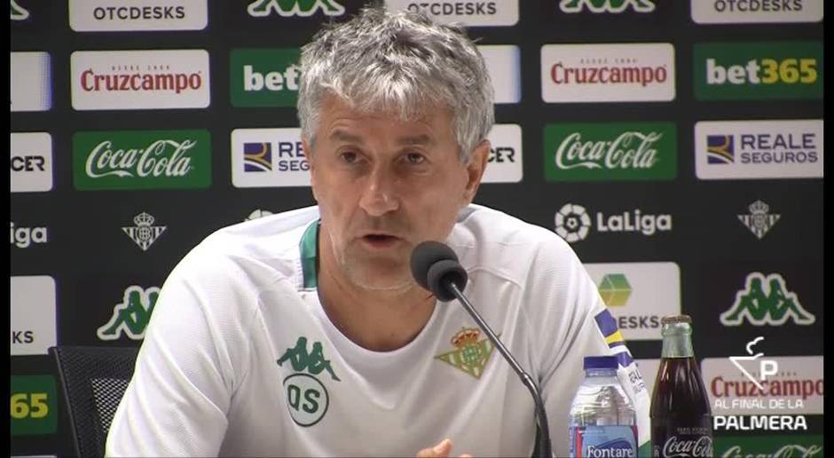 Setién le pone un "notable" a los últimos seis partidos del Betis