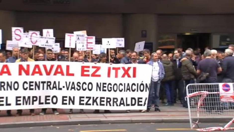 Protesta de los trabajadores de La Naval