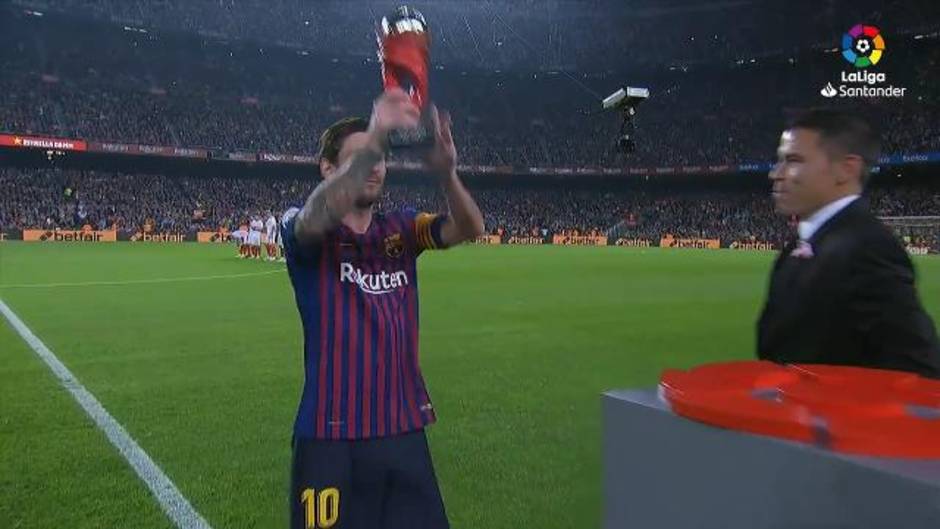 Premio a Messi antes del Barcelona-Sevilla