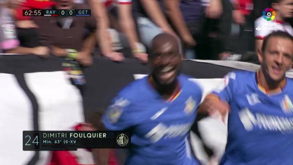 Gol de Foulquier (0-1) en el Rayo Vallecano 1-2 Getafe