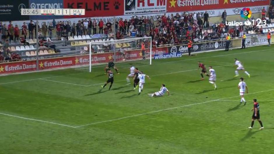 Gol de Juan Domínguez (2-1) en el Reus 2 - 1 Rayo Majadahonda