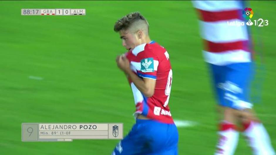 Gol de Pozo (1-0) en el CF 1-0 UD Almería