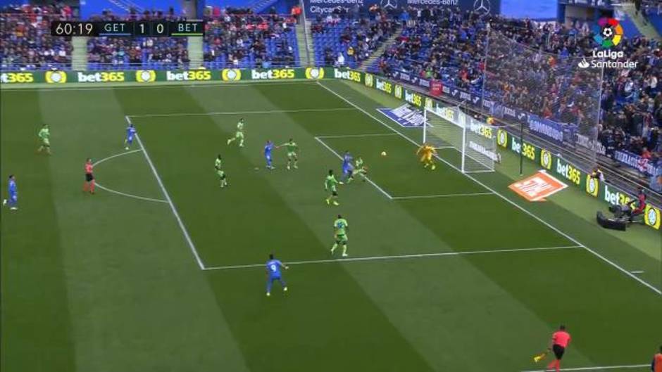 Gol de Jorge Molina (1-0) en el Getafe 2-0 Betis