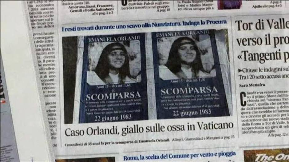 El Vaticano encuentra huesos que podrían ser de Emanuela Orlandi