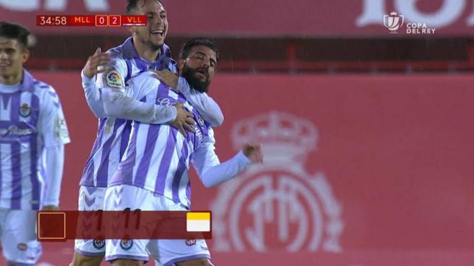 Gol de Verde (0-2) en el Mallorca 1 - 2 Real Valladolid