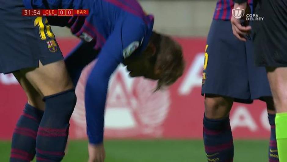 Samper cae lesionado pasada la media hora de partido