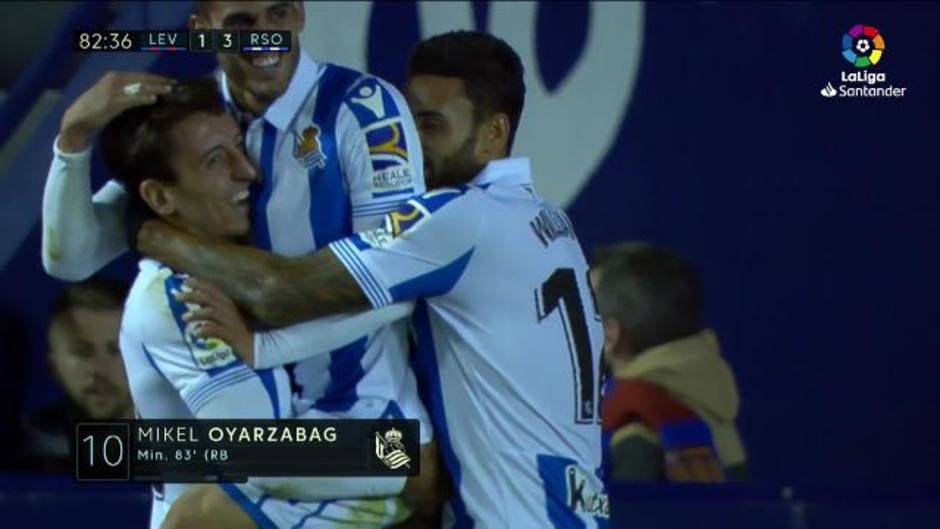 Gol de Mikel Oyarzabal (1-3) en el Levante 1-3 Real Sociedad