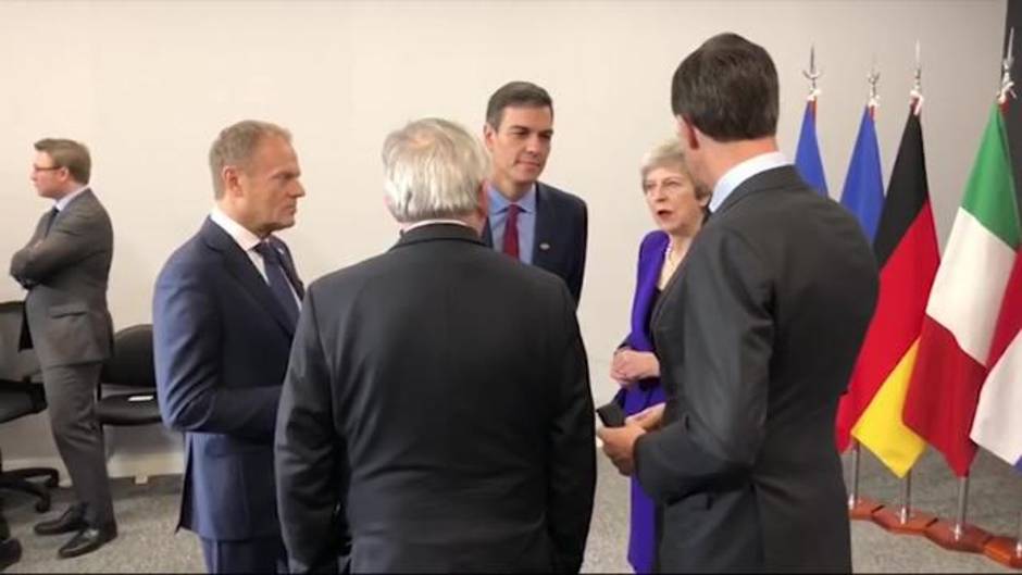 Reunión de Pedro Sánchez y Theresa May