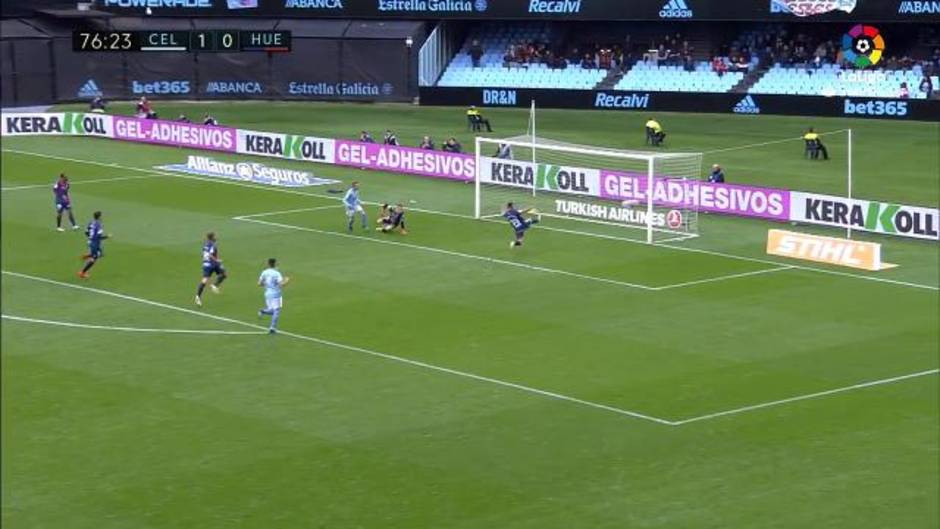 Gol de Iago Aspas (2-0) en el Celta-2-0 Huesca