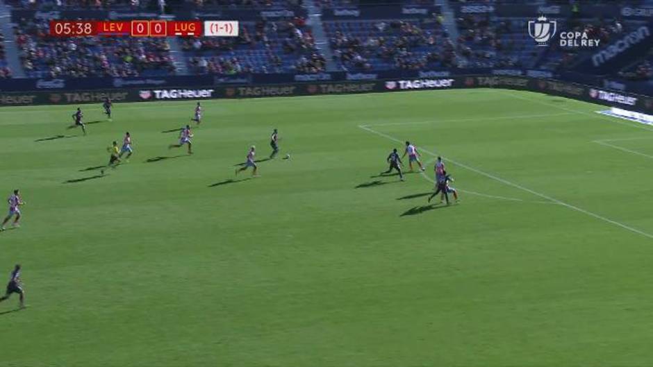 Regate de Borja Mayoral en el Levante 2-0 Lugo de Copa del Rey