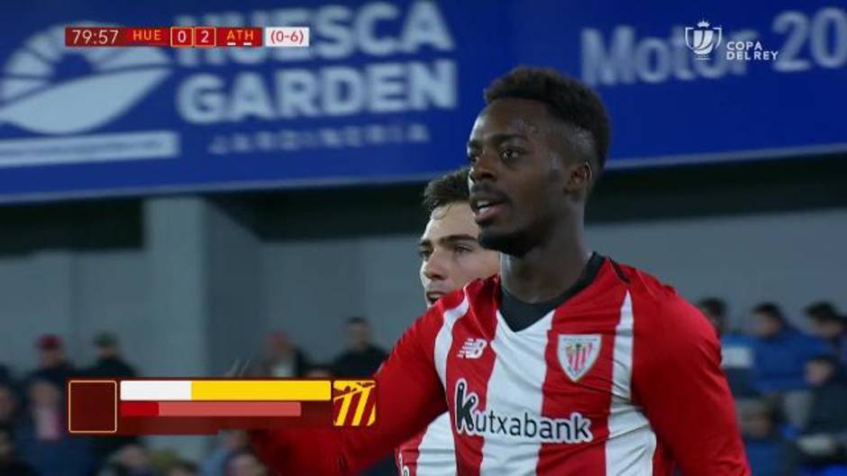 Primer gol de Williams (0-3) en el Sociedad Deportiva Huesca 0 - 4 Athletic