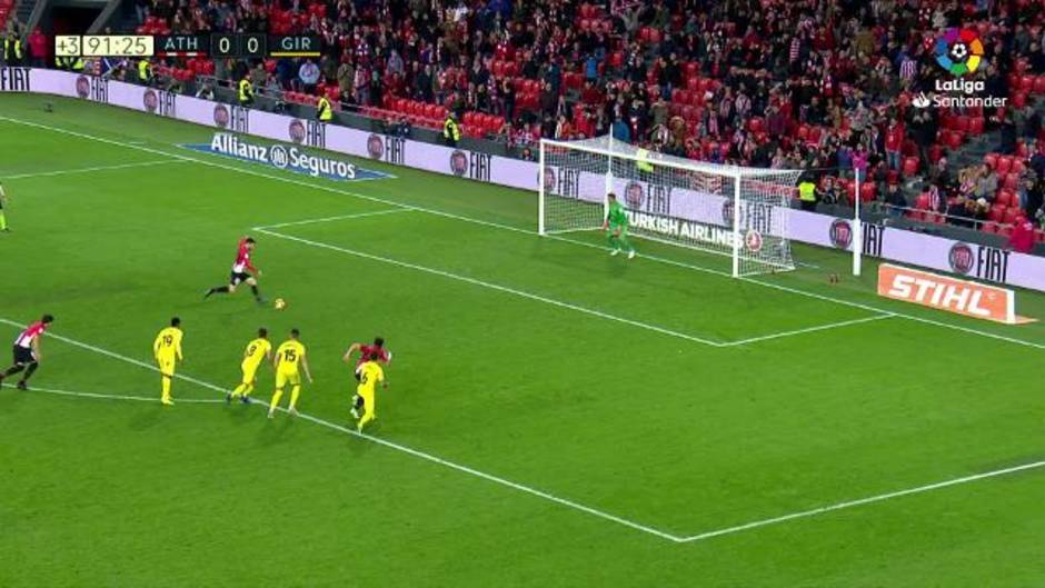 Gol de Aduriz (1-0) en el Athletic-Girona