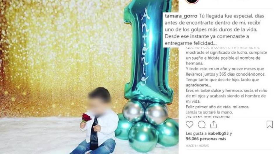 Tamara Gorro celebra el primer año de su hijo Antonio