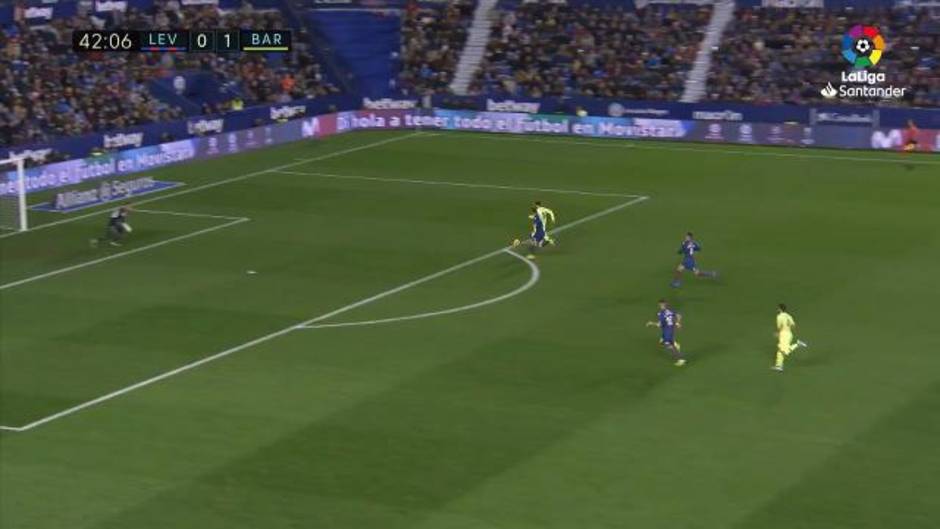 Gol de Messi (0-2) en el Levante 0-5 Barcelona