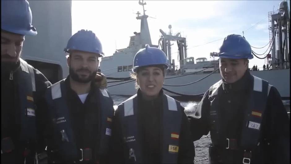 Feliz Navidad desde la fragata 'Reina Sofía' desplegada en la operación 'Sophia'