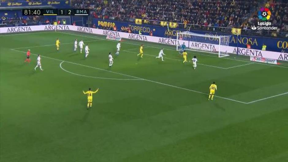 Gol de Cazorla (2-2) en el Villarreal 2-2 Real Madrid
