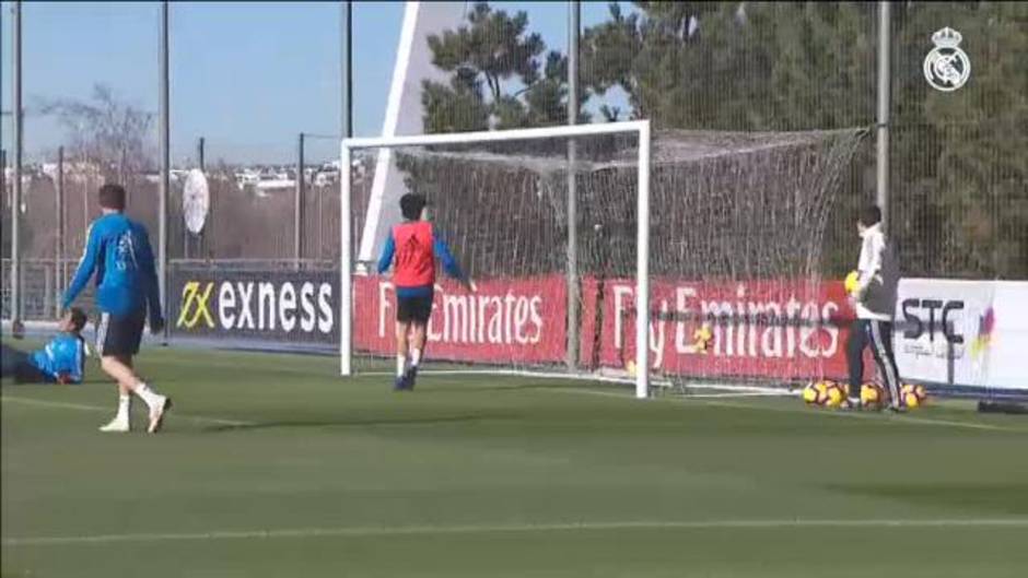 El Real Madrid entrena pensando en la Real Sociedad