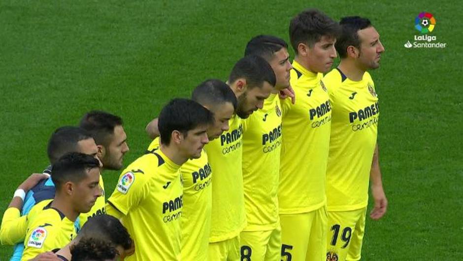 Minuto de silencio en el Eibar 0-0 Villarreal