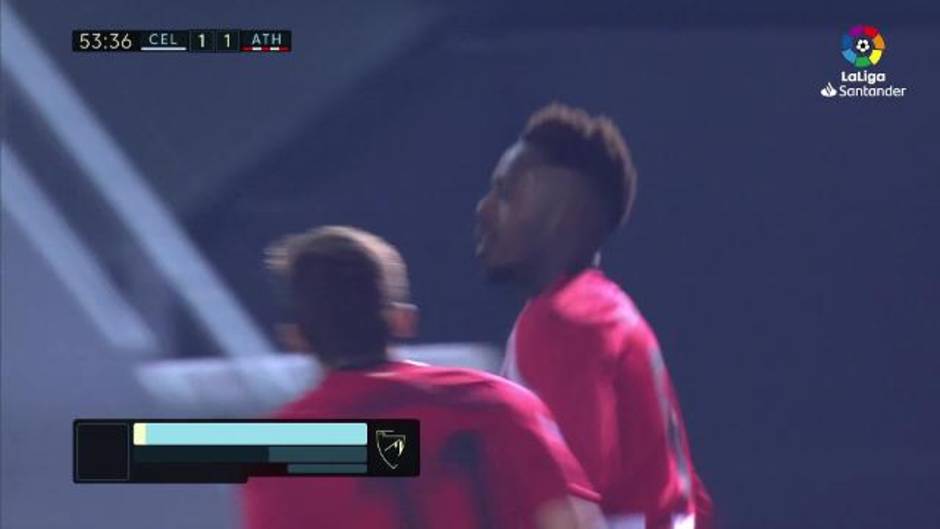 Gol de Iñaki Williams (1-2) en el Celta 1 - Athletic 2