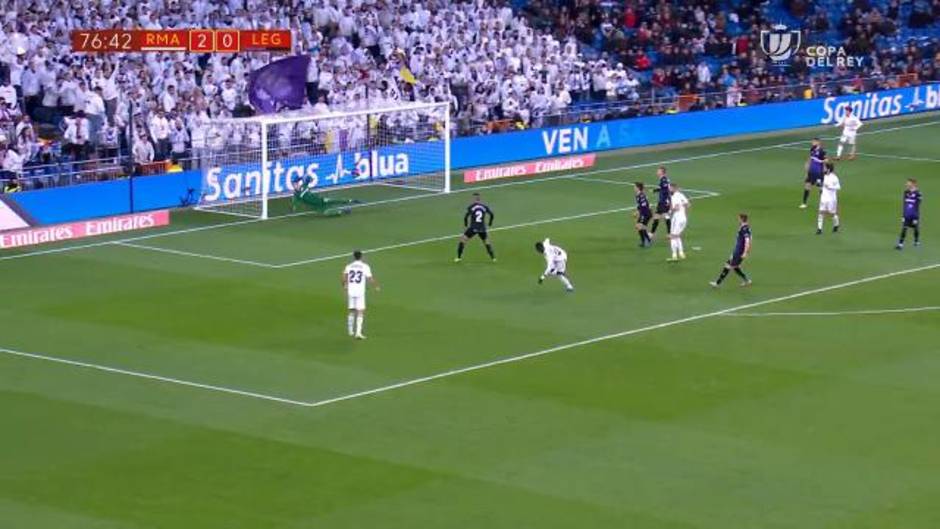 Gol de Vinicius (3-0) en el Real Madrid 3-0 Leganés