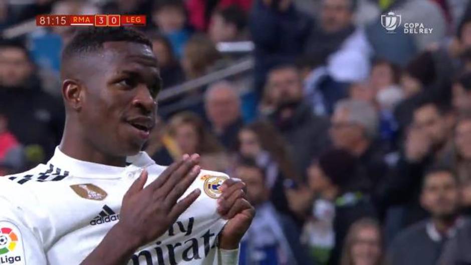 La felicidad de Vinicius ante el Leganés