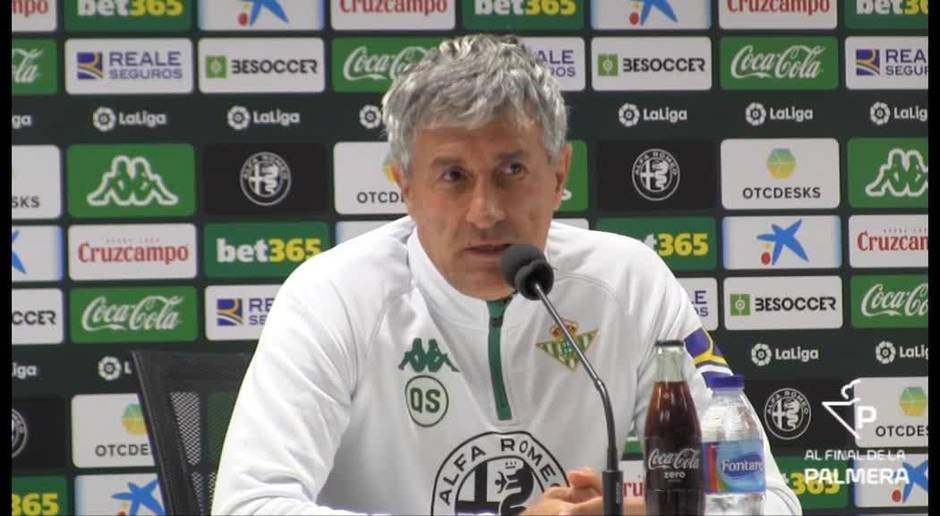 El análisis de Setién sobre el apoyo y las críticas de la afición del Betis