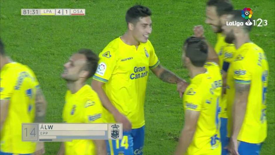 Gol de Lemos (4-1) en el Las Palmas 4-1 Osasuna